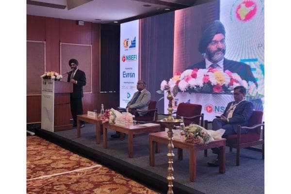 Secretary of the New & Renewable Energy Ministry Bhupinder Singh Bhalla speaking at the conference