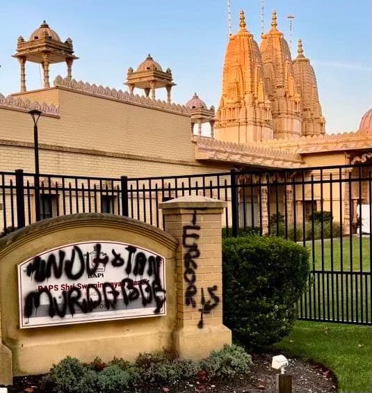 ਮੇਲਵਿਲ, NY ਵਿੱਚ BAPS ਮੰਦਰ ਦੀ ਬੇਅਦਬੀ