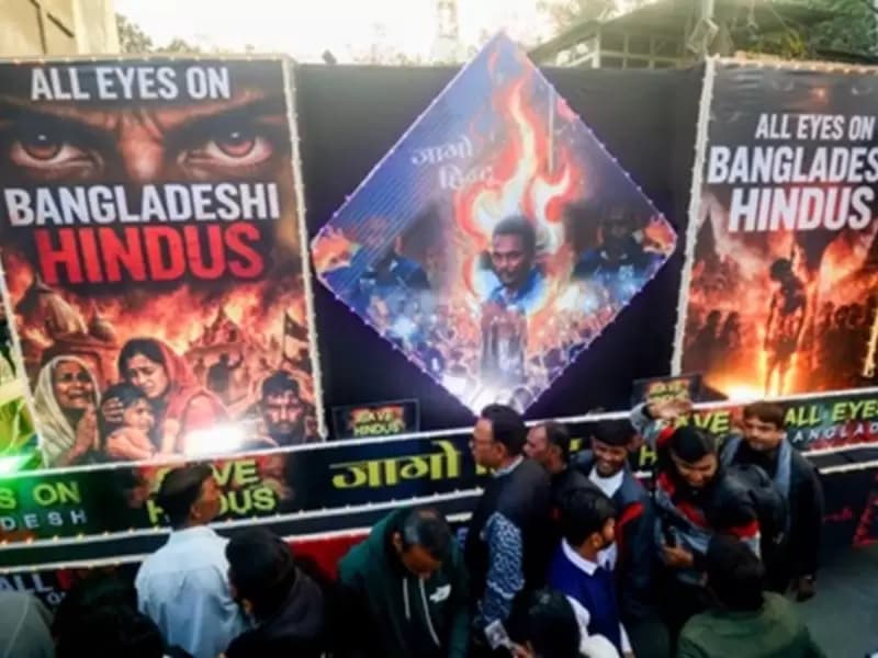 अमेरिका में हुई रैलियों में बांग्लादेश में हिंदुओं के खिलाफ हिंसा को उजागर किया गया।