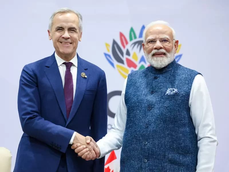 Johannesburg: Prime Minister Narendra Modi meets Canadian Prime Minister Mark Carney on the sidelines of the G20 Summit, in Johannesburg on Sunday, November 23, 2025.