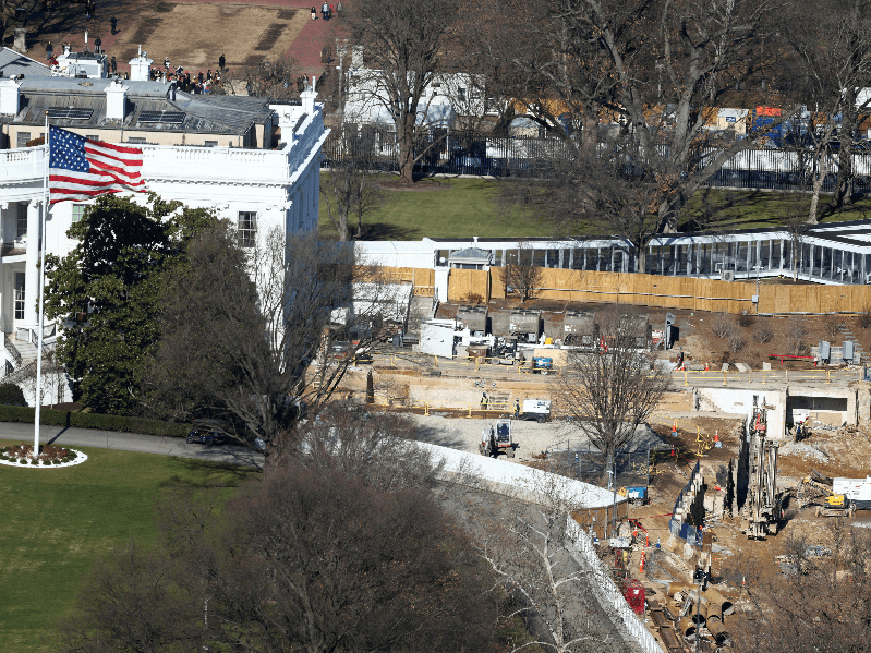 : The construction of U.S.President Donald Trump's White House ballroom continues in Washington, D.C., U.S., January 12, 2026.