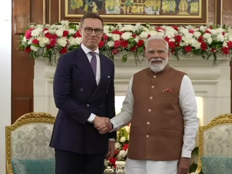 भारतीय प्रधानमंत्री नरेंद्र मोदी और फिनलैंड के राष्ट्रपति अलेक्जेंडर स्टब