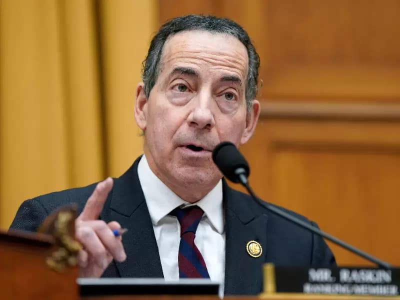U.S. House Judiciary Committee Ranking Member Jamie Raskin (D-MD) speaks at a House Judiciary Committee hearing on "Oversight of the Department of Homeland Security" on the day U.S. Homeland Security Secretary Kristi Noem testifies, on Capitol Hill in Washington, D.C., U.S., March 4, 2026.