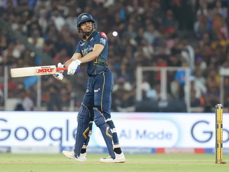 Gujarat Titans' captain Shubman Gill plays a shot during the Indian Premier League (IPL) 2026 match between Gujarat Titans and Royal Challengers Bengaluru in Ahmedabad on Thursday, April 30, 2026.