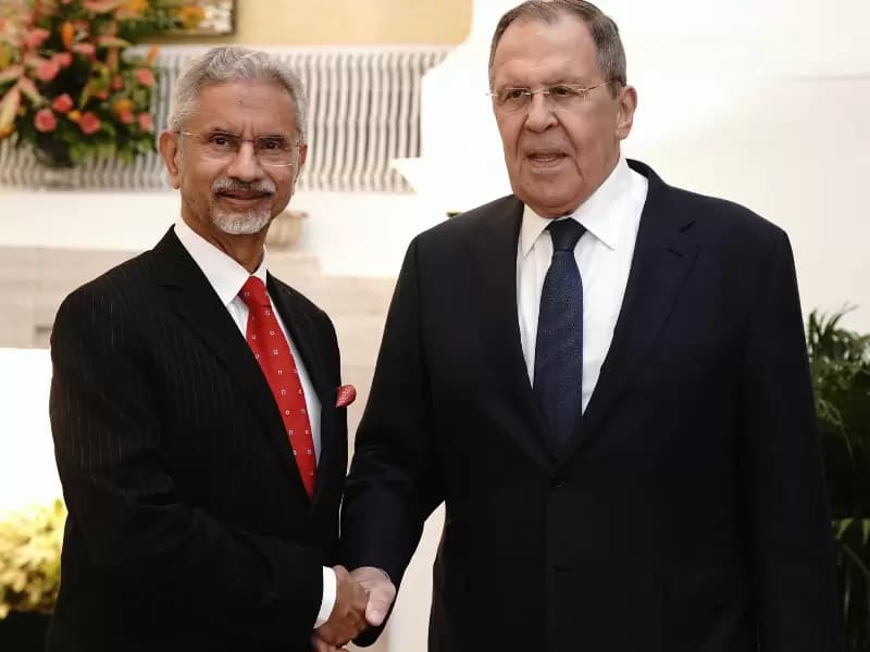 India’s External Affairs Minister Subrahmanyam Jaishankar and Russia’s Foreign Minister Sergey Lavrov