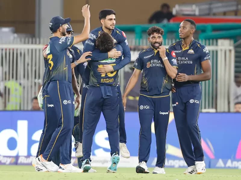 Gujarat Titans' captain Shubman Gill celebrates after taking the catch of Chennai Super Kings' Shivam Dube during the Indian Premier League (IPL) 2026 match between Gujarat Titans and Chennai Super Kings in Ahmedabad on Thursday, May 21, 2026.