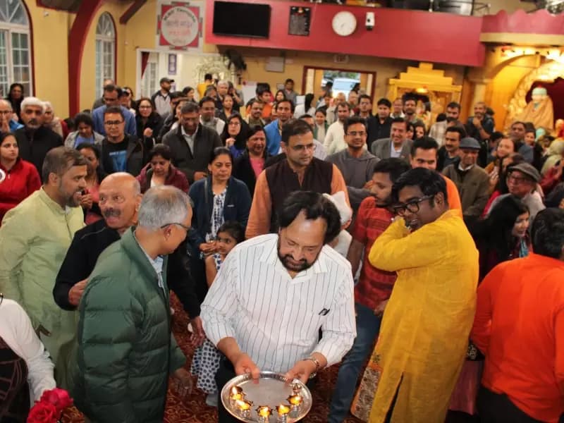 Gathering at Fremont Hindu Temple