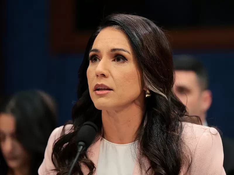 Director of National Intelligence (DNI) Tulsi Gabbard testifies before a U.S. House Intelligence Committee hearing on worldwide threats, on Capitol Hill in Washington, D.C., U.S., March 19, 2026.