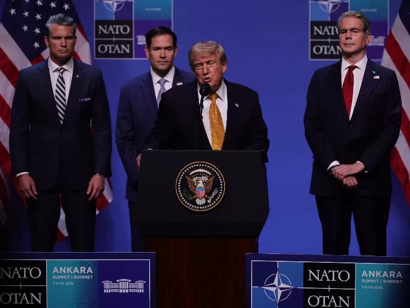 Ankara: U.S. President Donald Trump addresses a press conference at the 2026 NATO summit in Ankara, Türkiye, July 8, 2026.