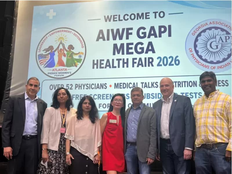 अल्फारेटा के डेसाना मिडिल स्कूल में 18 जुलाई को आयोजित AIWF मेगा हेल्थ फेयर में 400 से ज्यादा पहले से रजिस्टर किए गए लोग शामिल हुए और यहां कई तरह की स्वास्थ्य सेवाएं दी गईं।