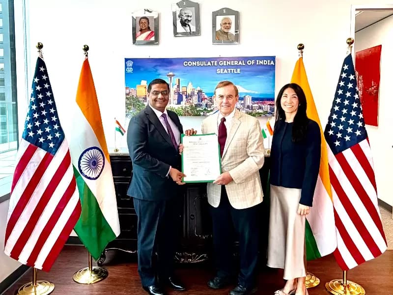 Members of the King County Council personally visited the Indian Consulate
