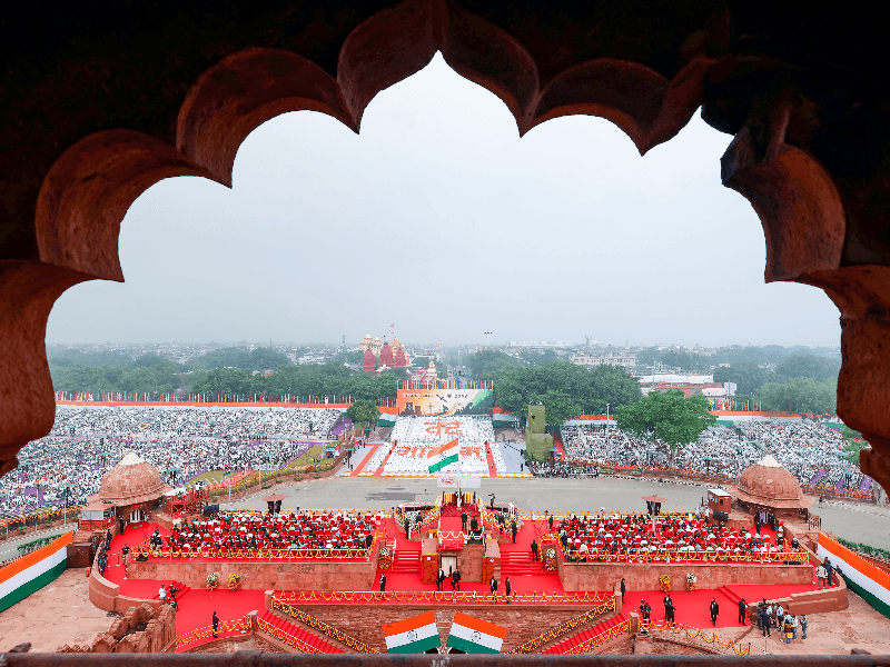 नई दिल्ली के लाल किले पर भारत के 80वें स्वतंत्रता दिवस की झलक