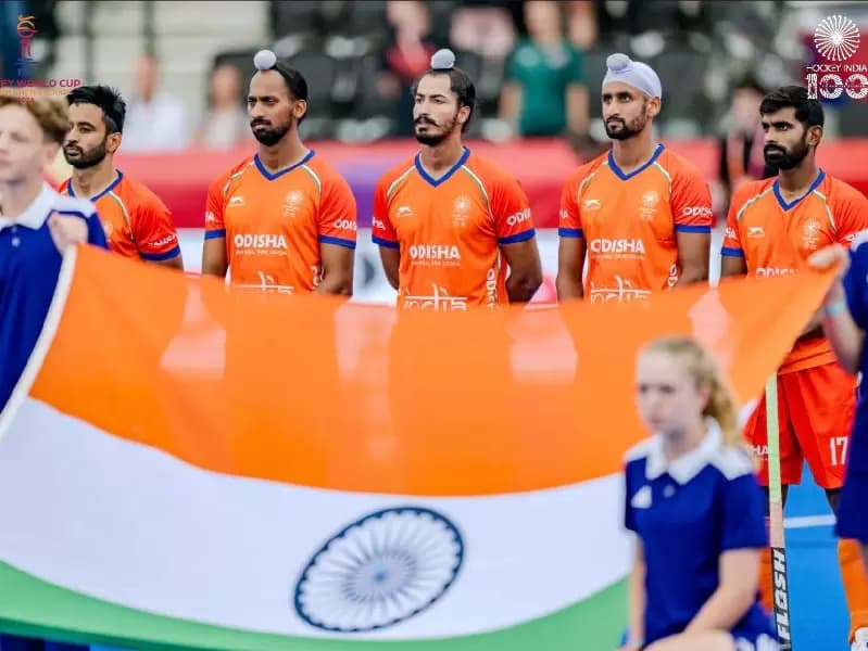 India team at their opening World Cup match against Wales
