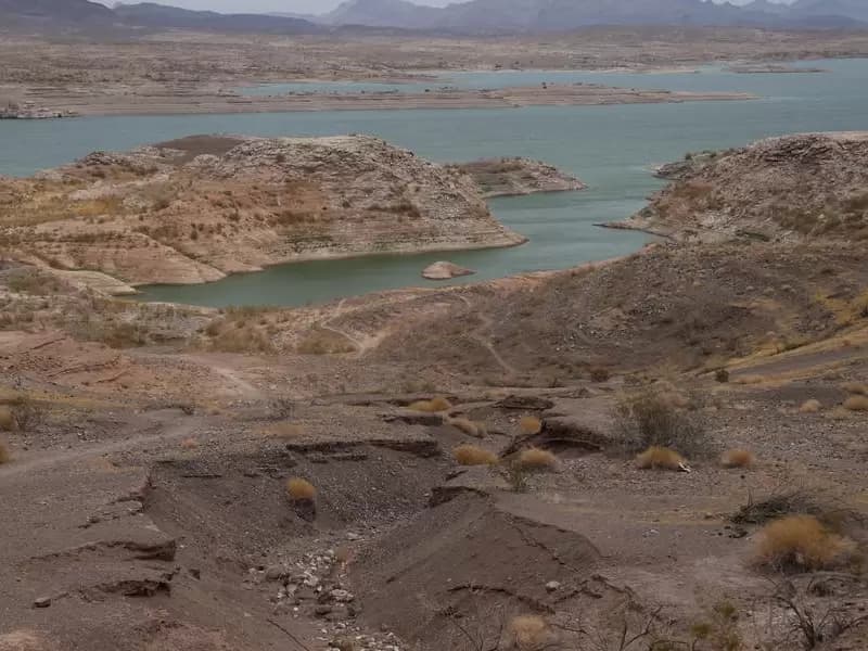 This photo taken on Aug. 11, 2026 shows a view of Lake Mead near Boulder City, Nevada, the United States.