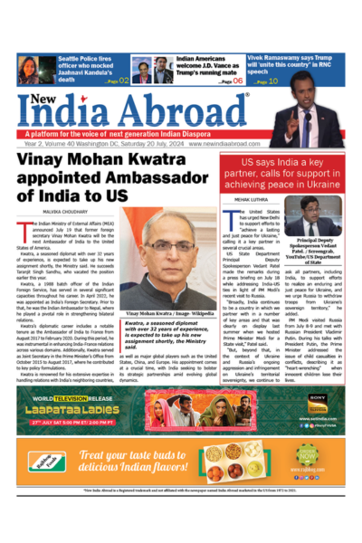 Vinay Mohan Kwatra appointed Ambassador of India to US